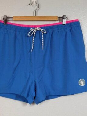 Mens Chubbies The Sea Salt Swim Trunks in Blue and Pink 5.5Inseam Sz Sm MSRP$ 70